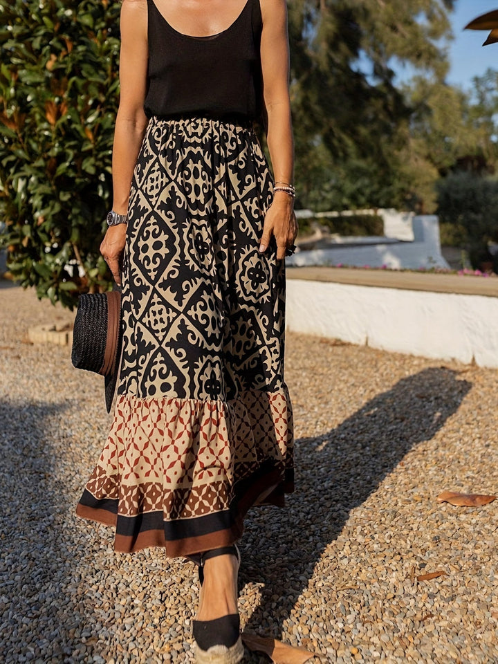 Elara™ - Bohemian Print Skirt