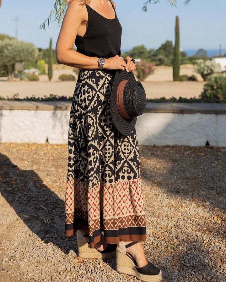 Elara™ - Bohemian Print Skirt