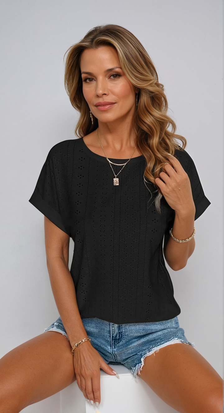 Dahlia™ - Casual Eyelet Top