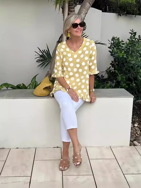 Odette™ - Polka Dots Blouse