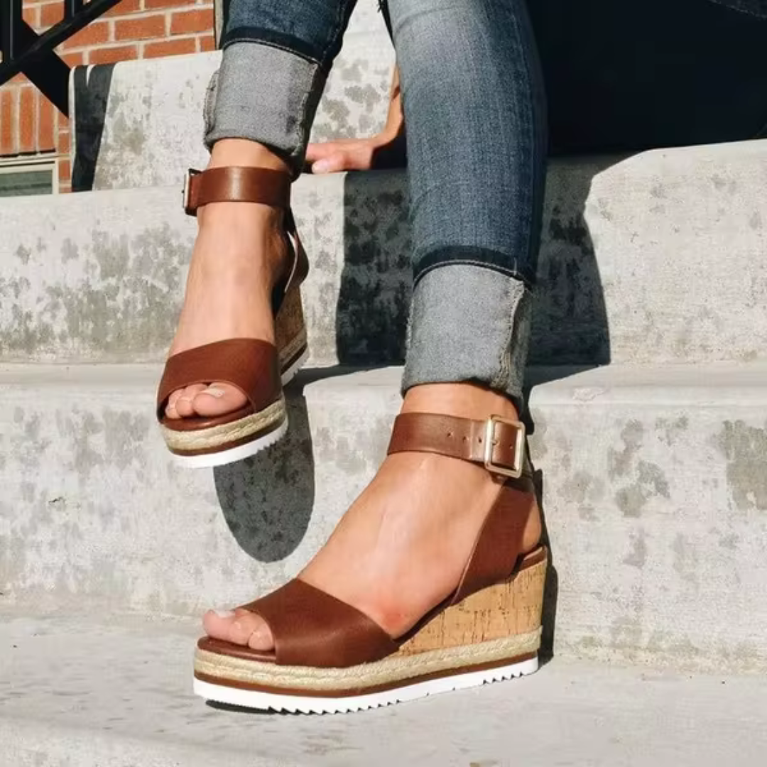 Cassie - Minimal Wedge Sandals