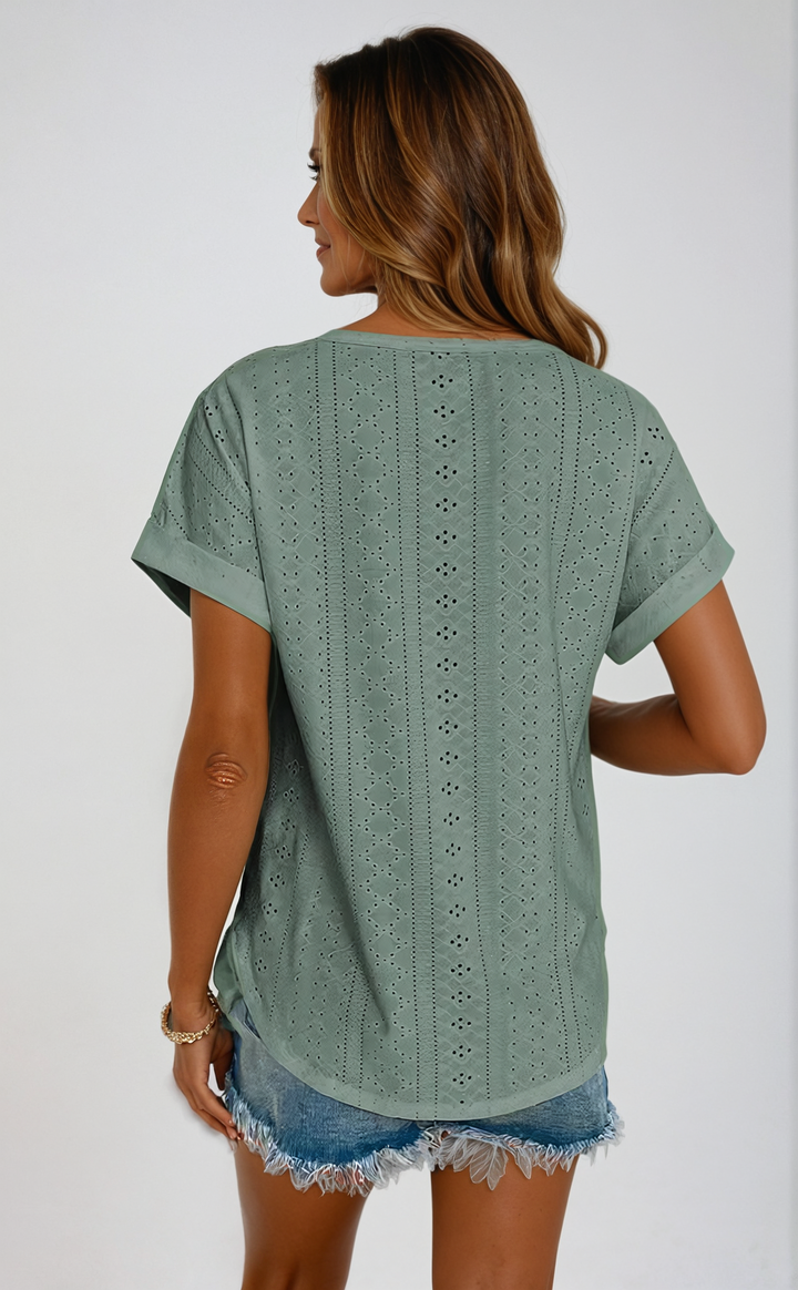 Dahlia™ - Casual Eyelet Top