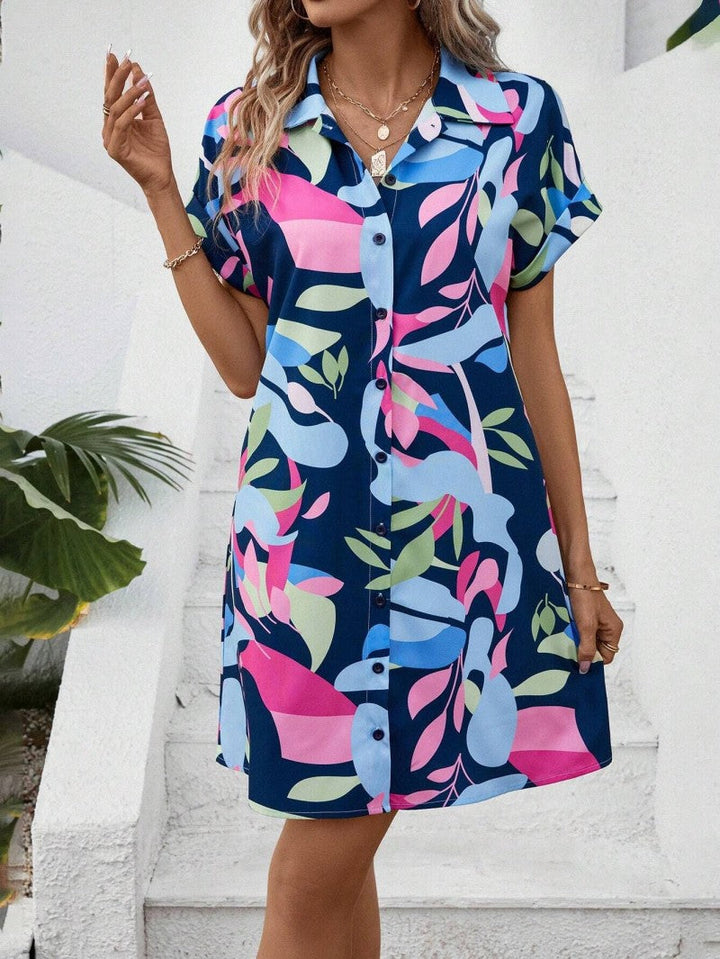 Kara™ - Printed Button Down Dress