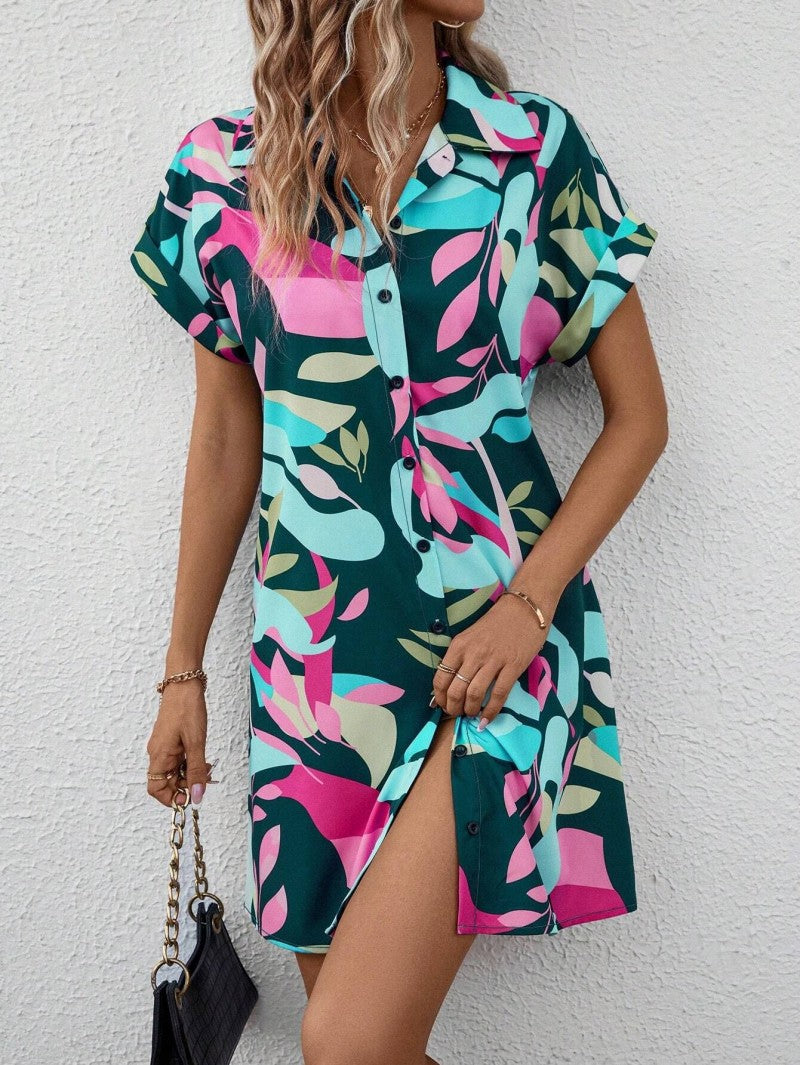 Kara™ - Printed Button Down Dress