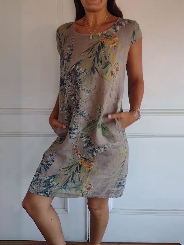 Alliana™ - Tropical Print Dress