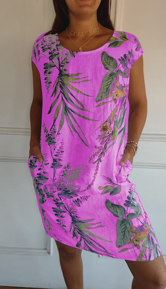 Alliana™ - Tropical Print Dress