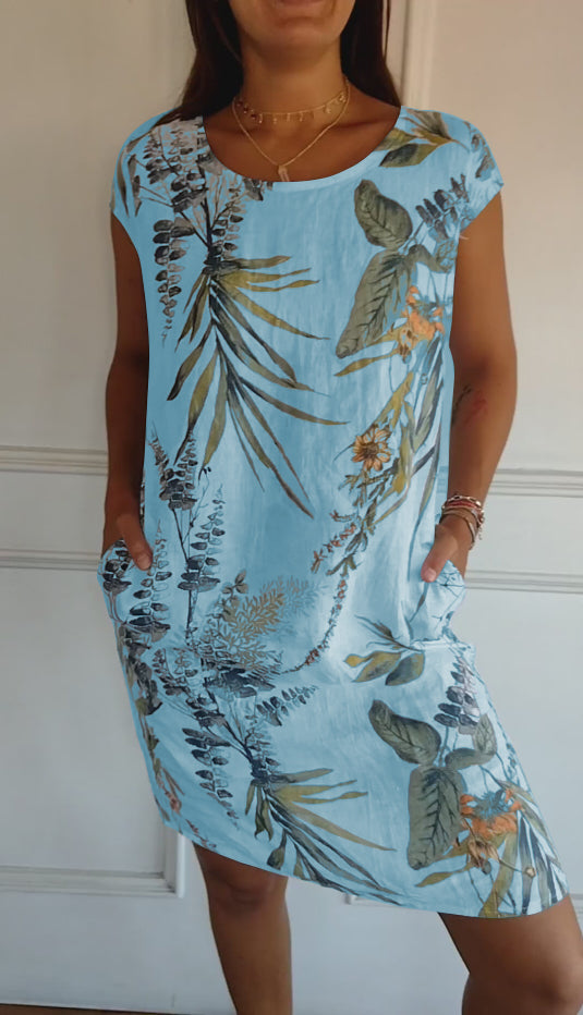 Alliana™ - Tropical Print Dress