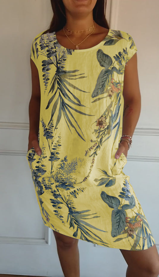 Alliana™ - Tropical Print Dress