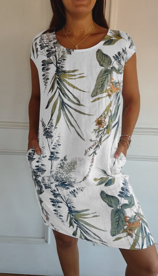 Alliana™ - Tropical Print Dress