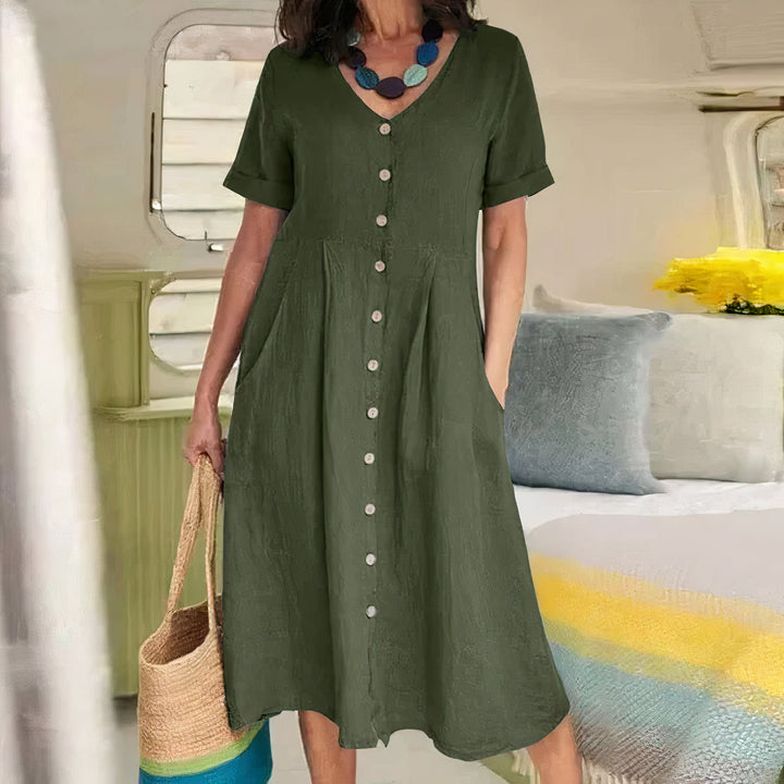 Carey™ - Casual Buttoned Dress