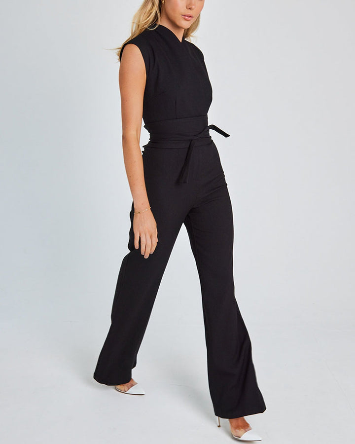 Gela™ - Elegant Belted Jumpsuit