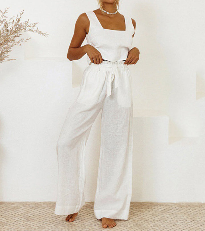 Jamie™ - Minimalist Top and Wide-Leg Pants Set