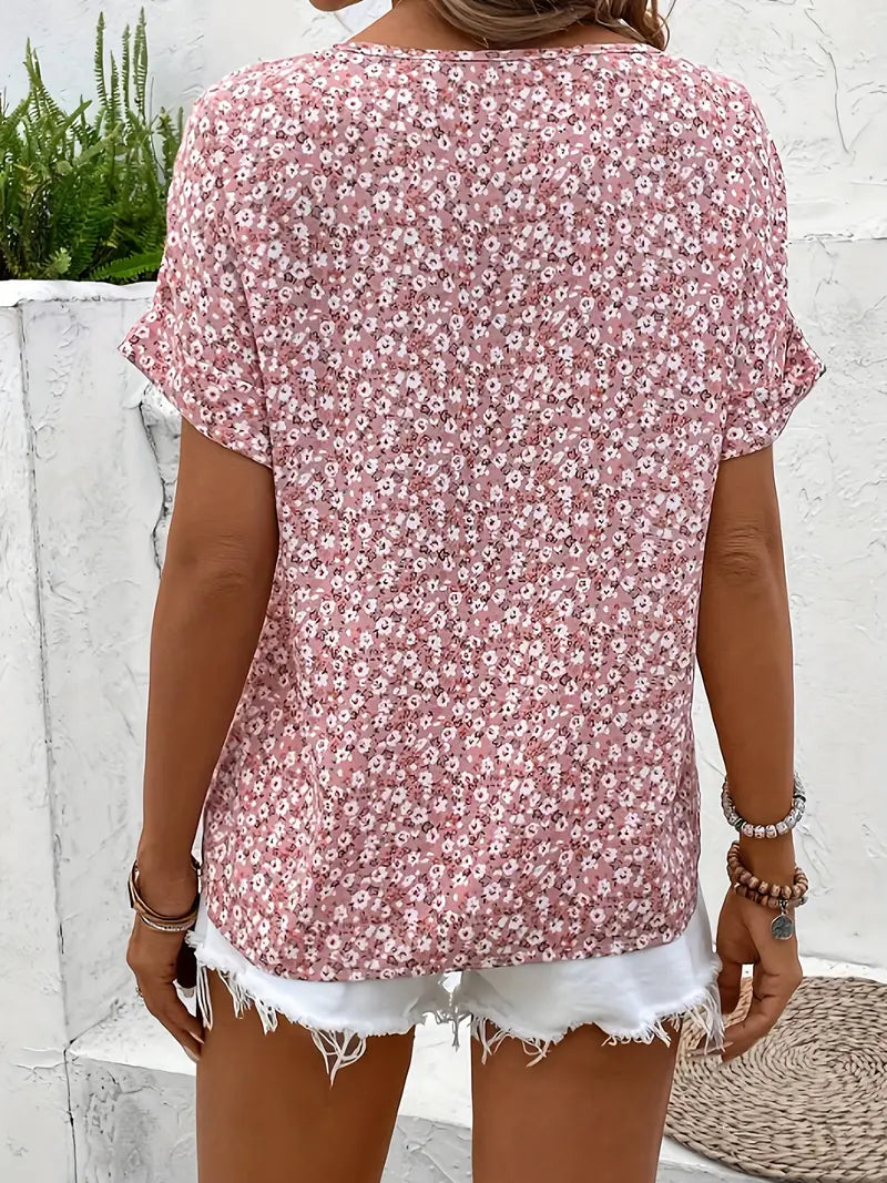 Ivy™ - Floral Button-Up Blouse