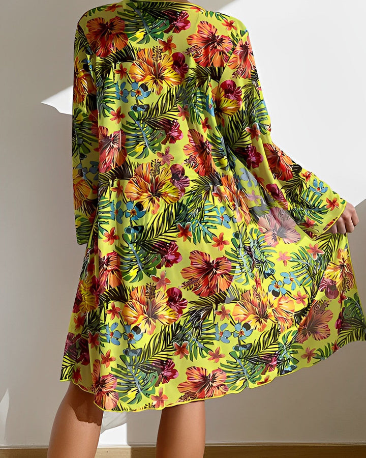 Allie™ - Tropical Print Bikini with Cover-Up