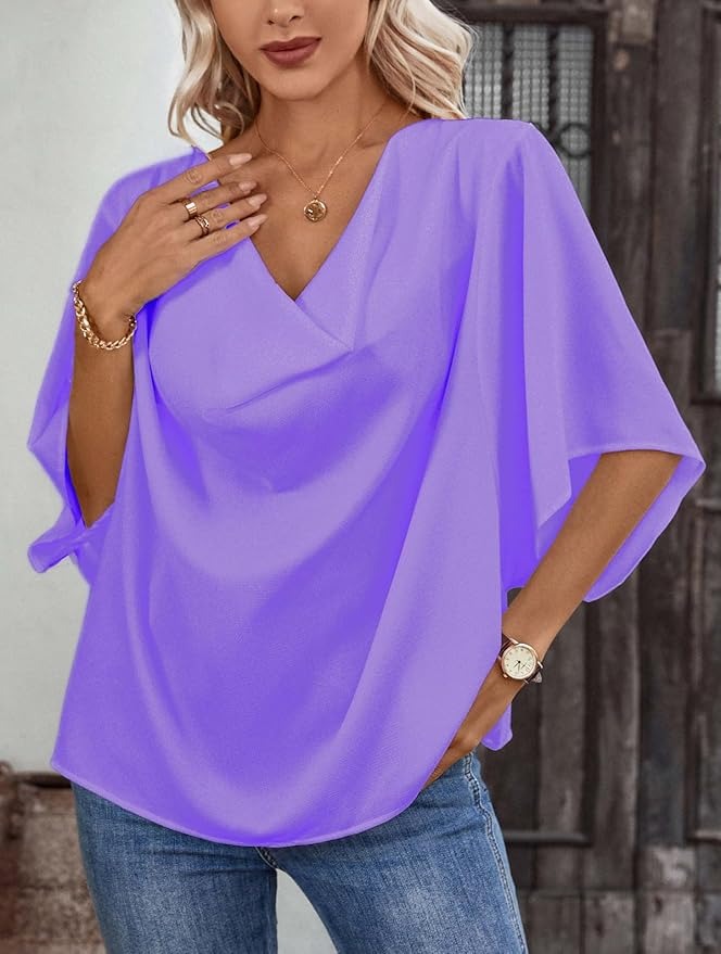 Uliana™ - Draped Elegance Blouse