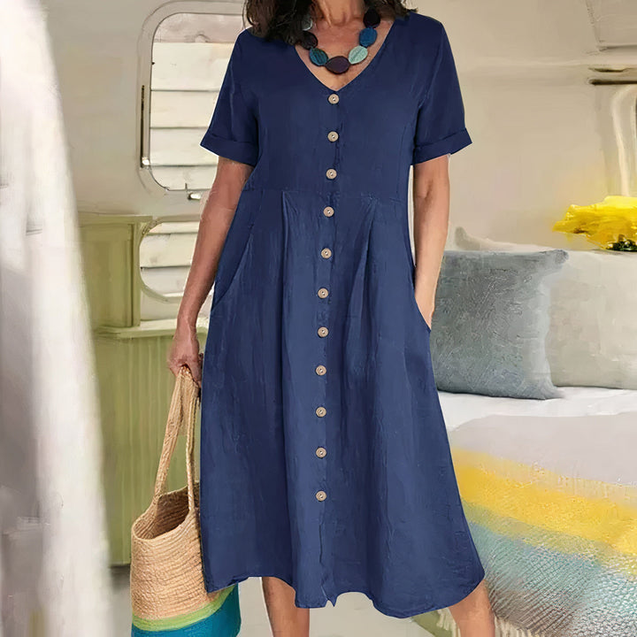 Carey™ - Casual Buttoned Dress