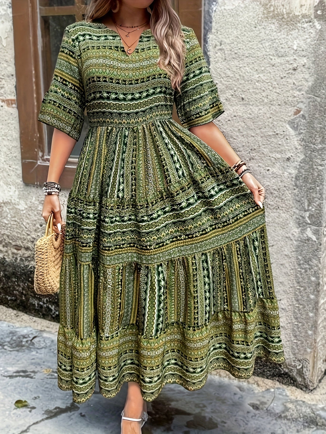 Liezel™ - Ethnic Flowy Dress