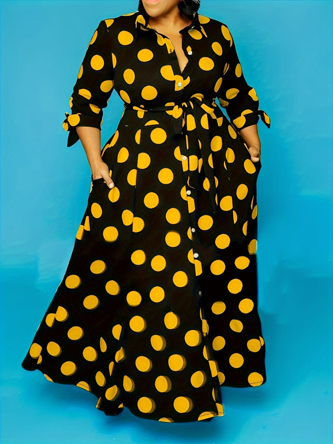 Aliyah™ - Elegant Polka Dot Dress