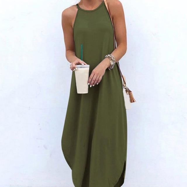 Solaine™ - Halter Maxi Dress