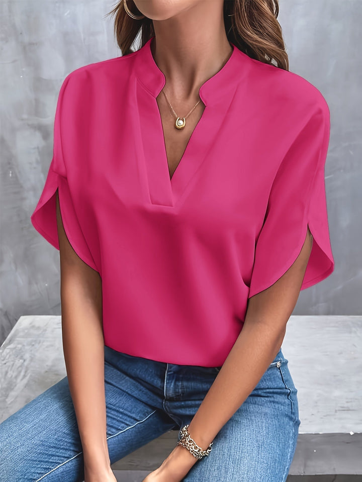 Gloria™ - Elegant V-Neck Blouse