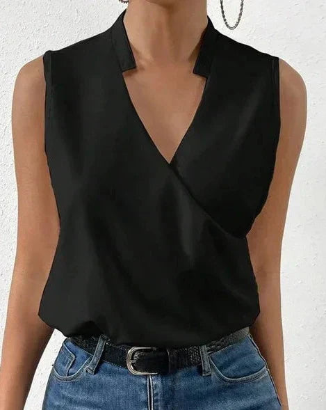 Melanie™ - Elegant V-Neck Blouse