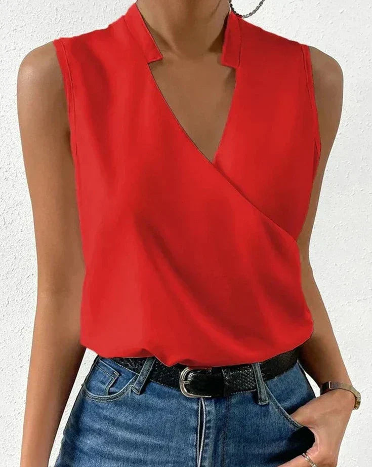 Melanie™ - Elegant V-Neck Blouse