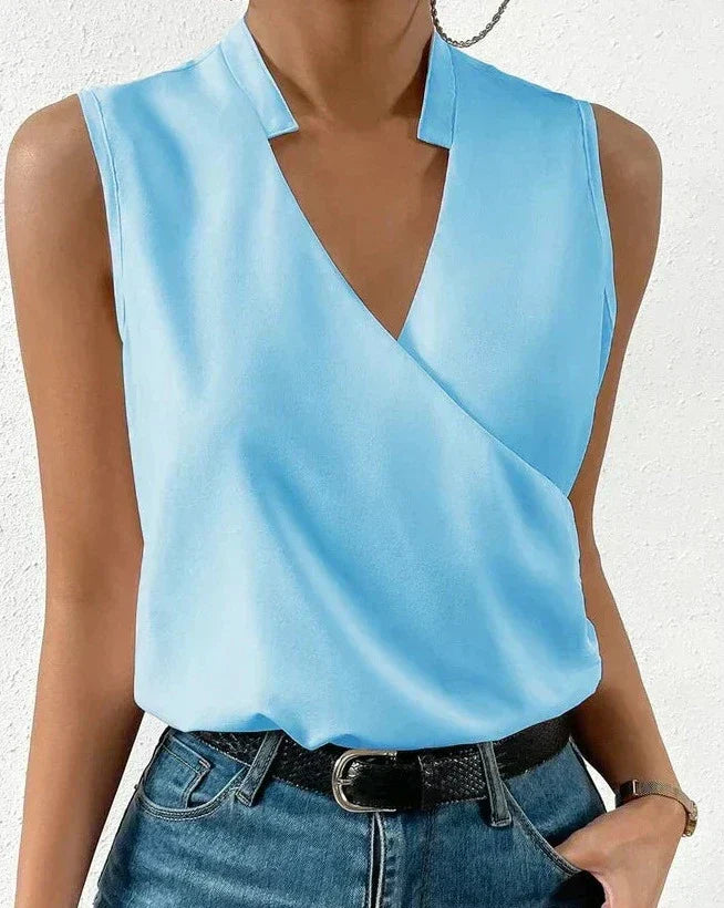 Melanie™ - Elegant V-Neck Blouse