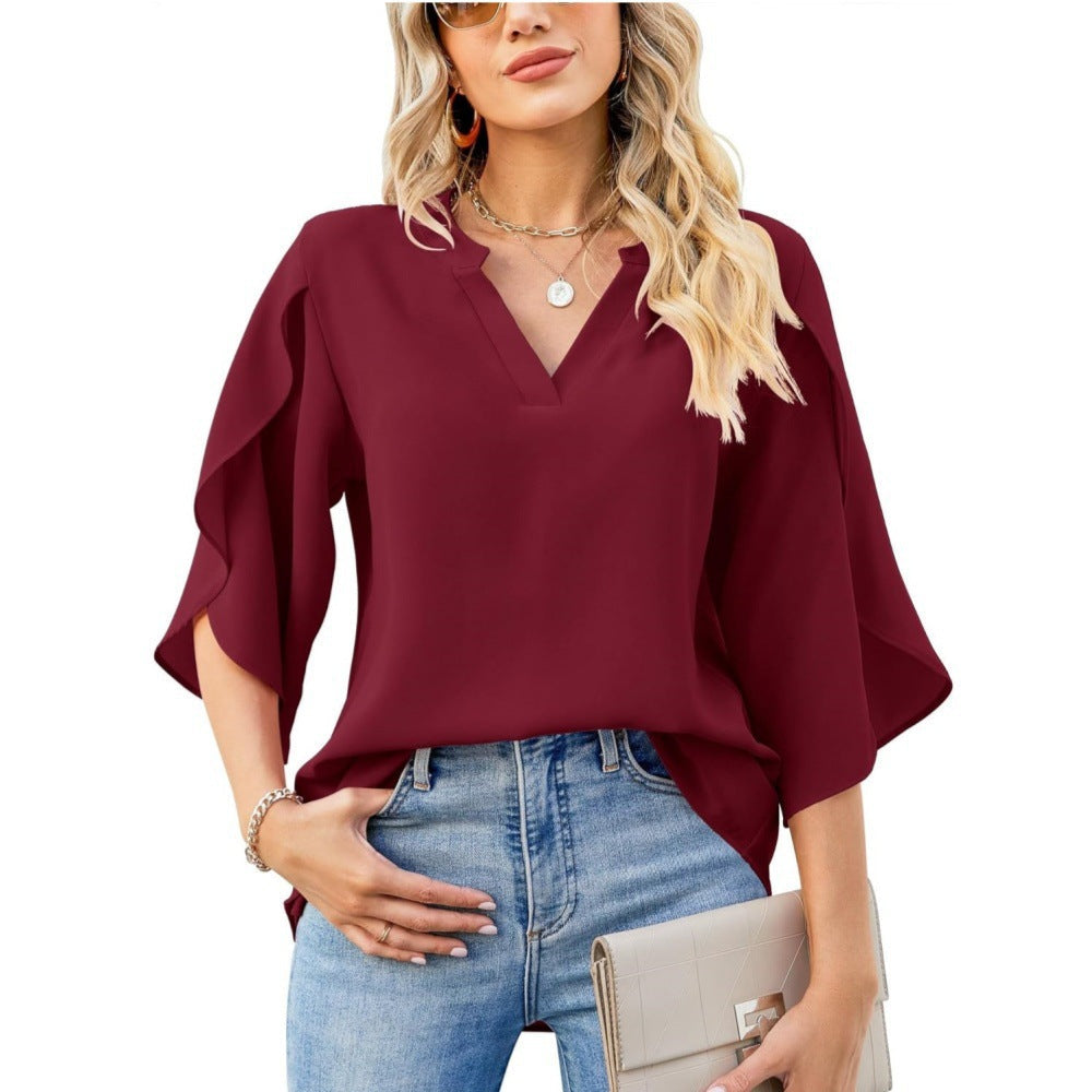 Virginia ™ - Loose Elegant V-Neck Top