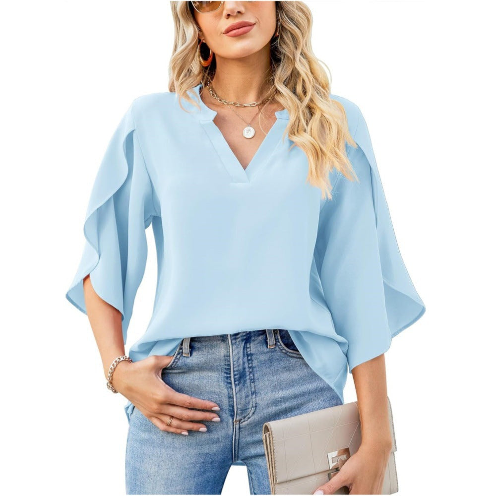 Virginia ™ - Loose Elegant V-Neck Top