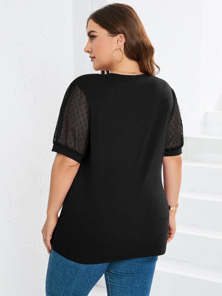 Rhianna™ - Elegant Puff-Sleeve V-Neck Top