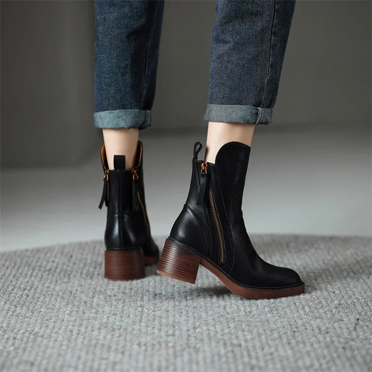 Serene™ - Chic Block Heel Ankle Boots