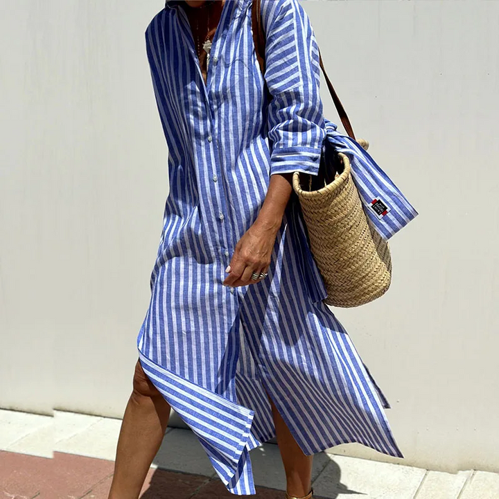 Mary™ - Striped Shirt Dress