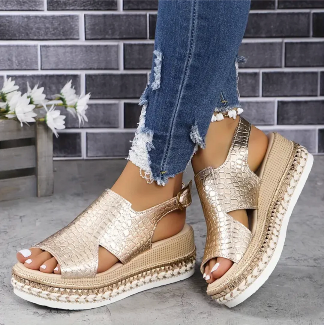 Adeline - Shine Relaxed Sandals