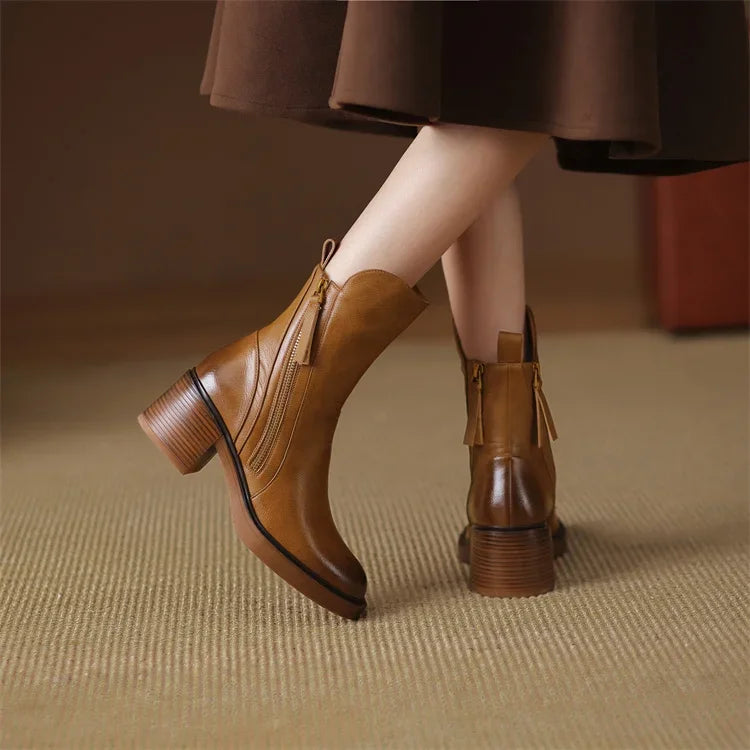 Serene™ - Chic Block Heel Ankle Boots