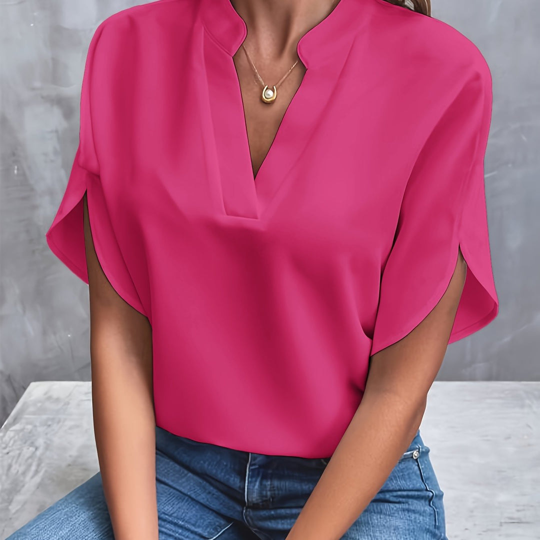 Gloria™ - Elegant V-Neck Blouse