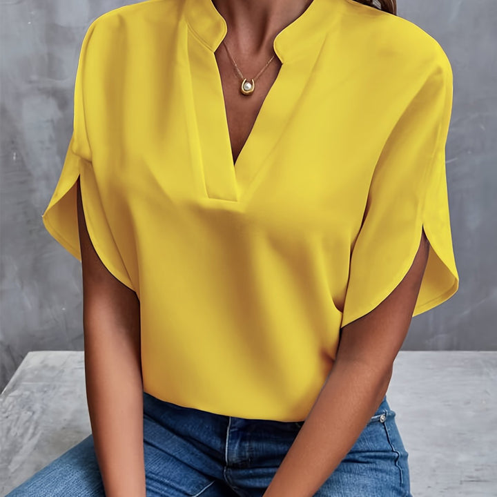 Gloria™ - Elegant V-Neck Blouse