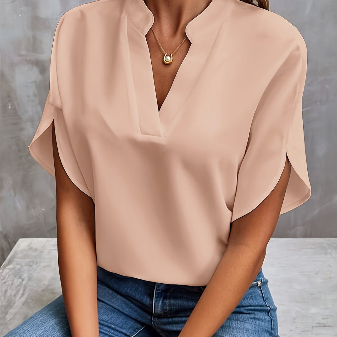 Gloria™ - Elegant V-Neck Blouse