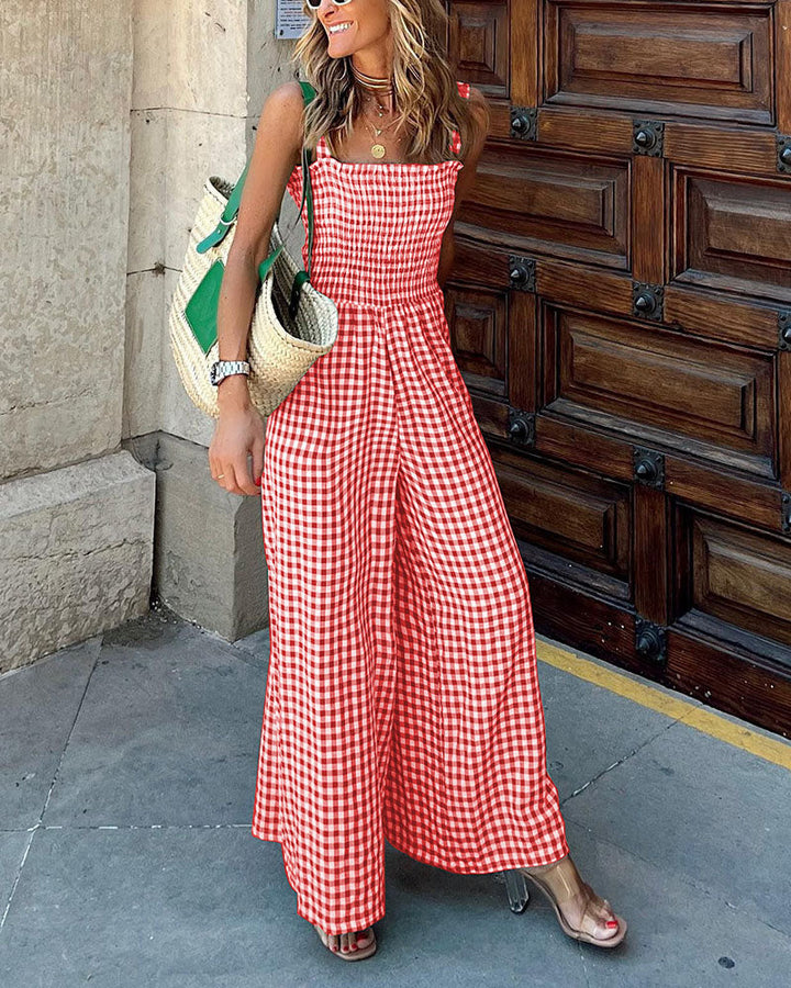 Emalia™ - Chic Gingham Jumpsuit