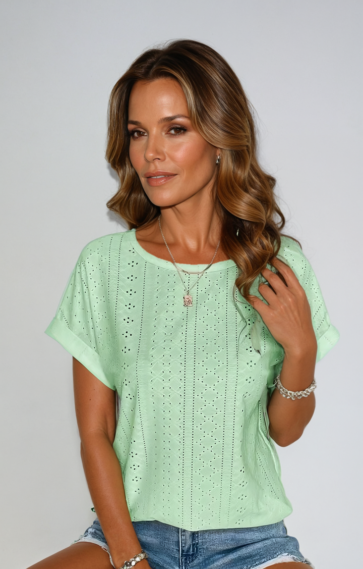 Dahlia™ - Casual Eyelet Top