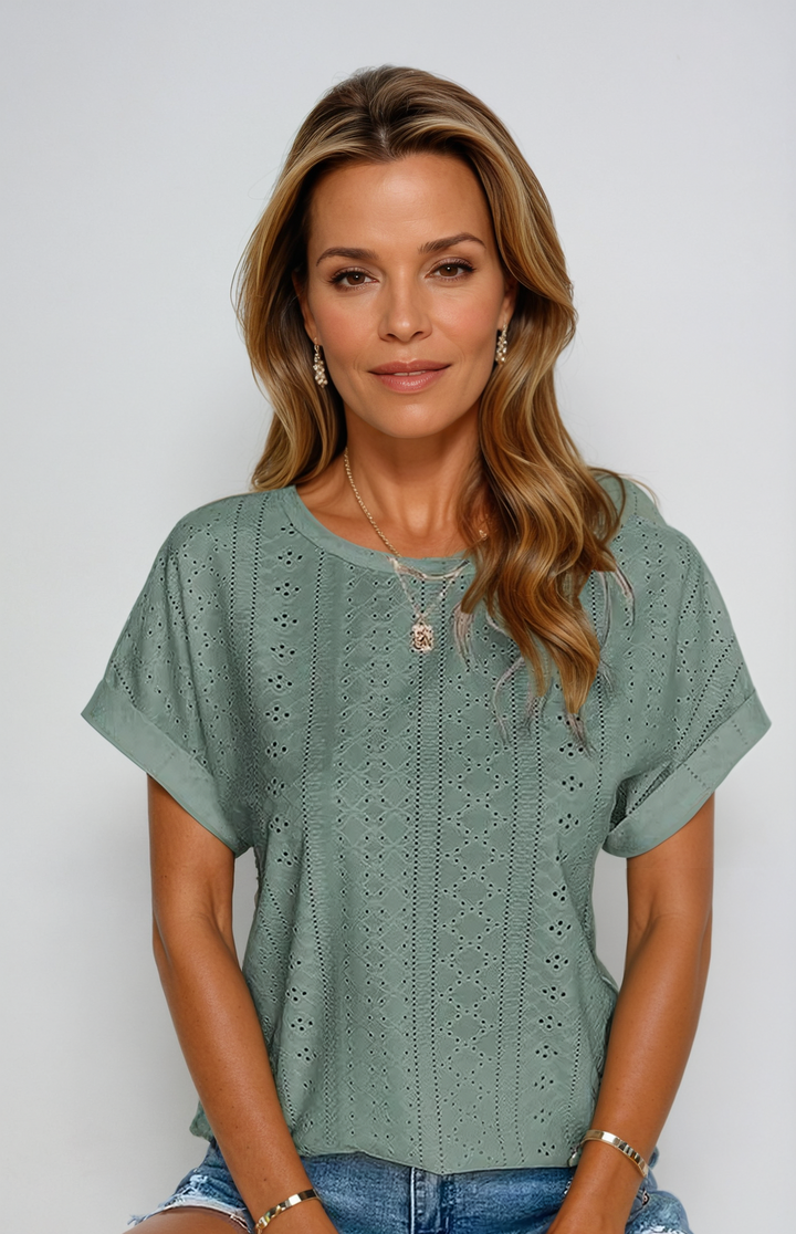 Dahlia™ - Casual Eyelet Top