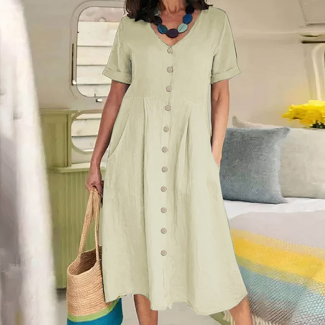 Carey™ - Casual Buttoned Dress