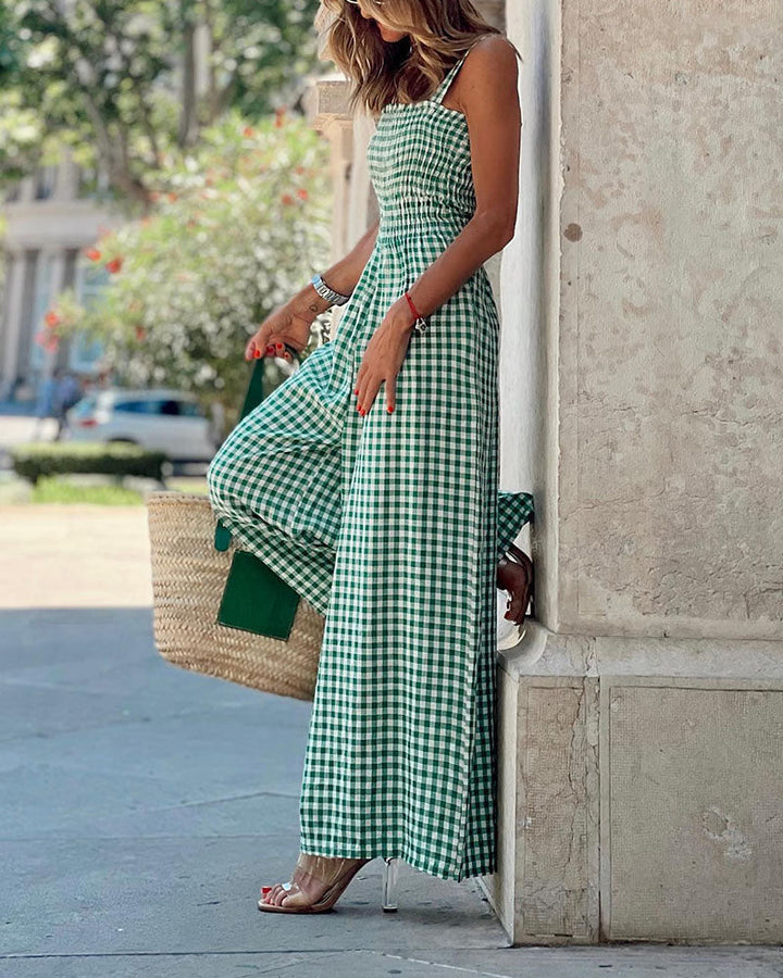 Emalia™ - Chic Gingham Jumpsuit