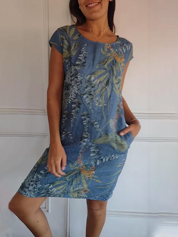 Alliana™ - Tropical Print Dress