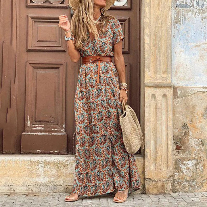 Amy™ - Bohemian Paisley Dress