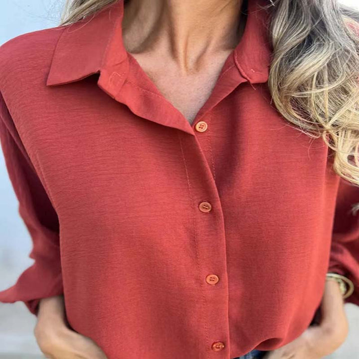 Fenna™ - Polo Button-Up Blouse